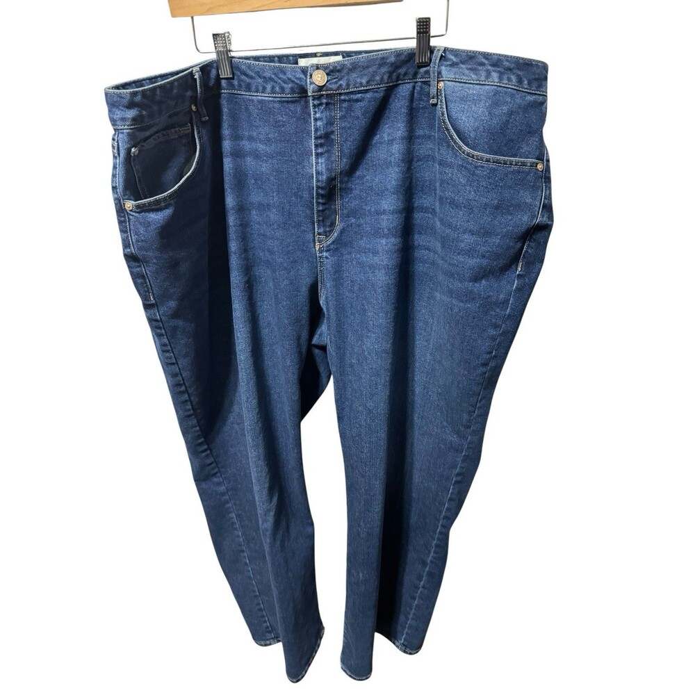 Seven7 Women's Loose Straight Jean Size 24W Dark Wash